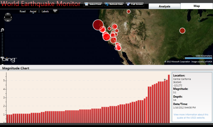 Earthquake Monitor Screenshot Earthquake Monitor Screenshot