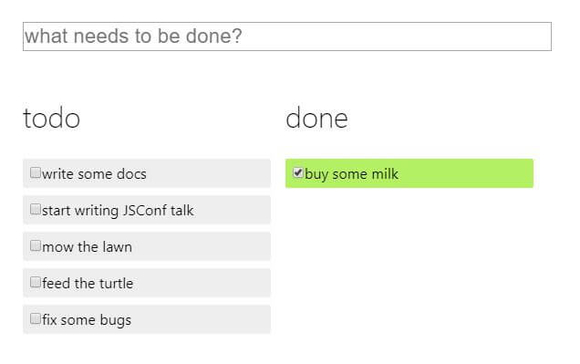 The initial todo app The initial todo app